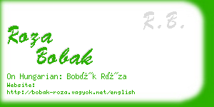 roza bobak business card